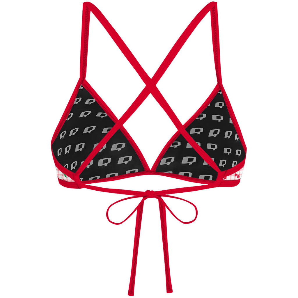 Berry Cherry - Tieback Bikini Top