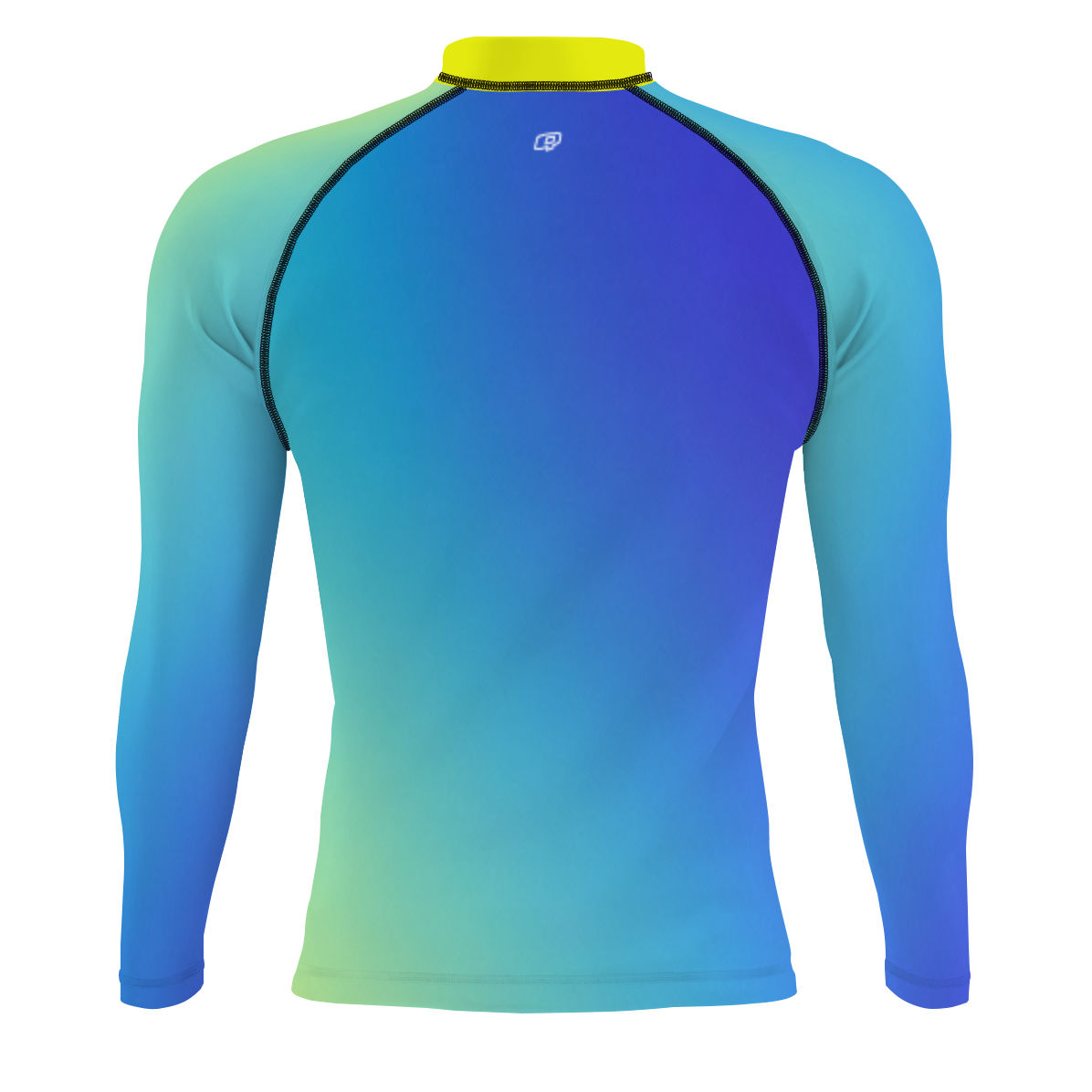 Fade Lagoon - Surf Rash Guard UPF50+ de Manga Larga para Hombre
