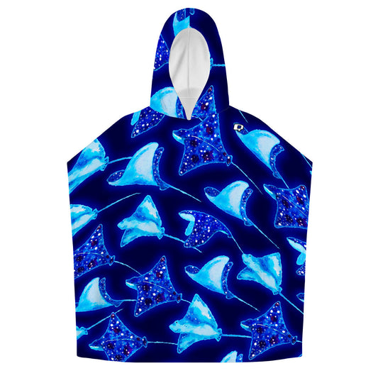 Manta Rays - Personalized Kids Poncho Beach and Pool Towel