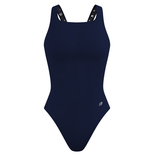 Solid Navy - Solid Classic Strap Swimsuit