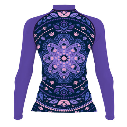 Delicated Mandala - Surf Rash Guard UPF50+ de Manga Larga para Mujer