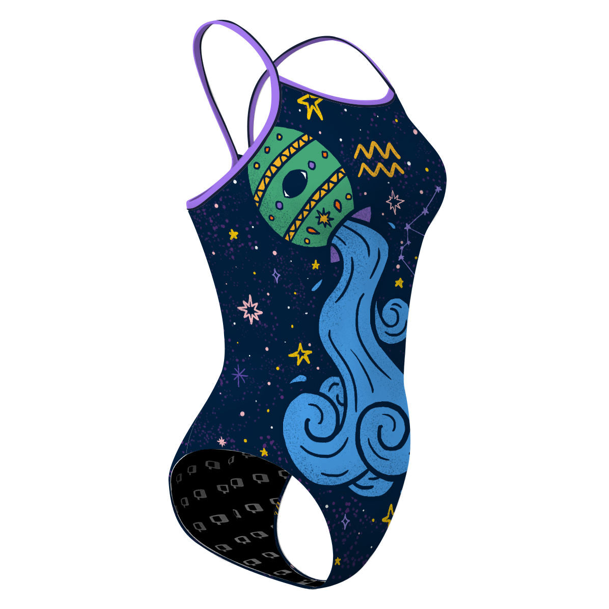 Aquarius - Skinny Strap Swimsuit