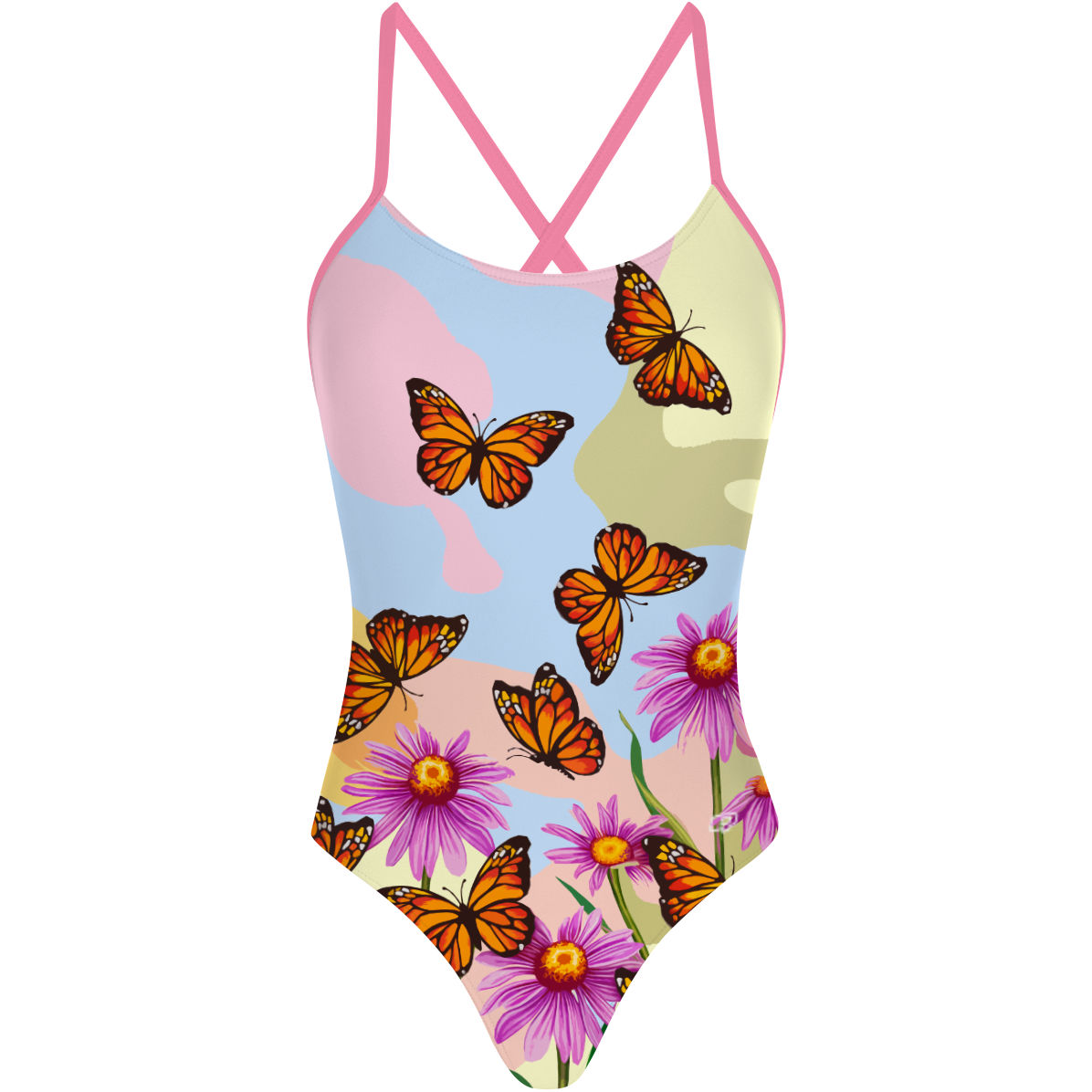 Monarch Butterfly - Traje de Baño Tieback de Una pieza