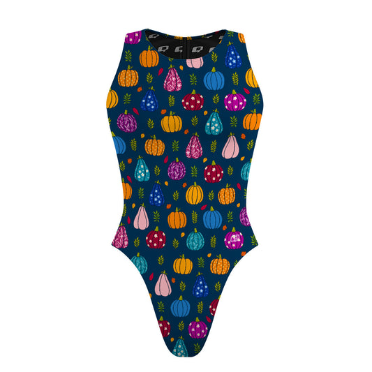 Groovy Gourds - Women's Waterpolo Swimsuit Cheeky Cut