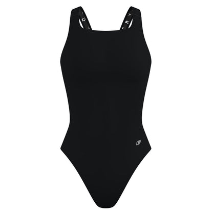 Solid Black - Solid Classic Strap Swimsuit