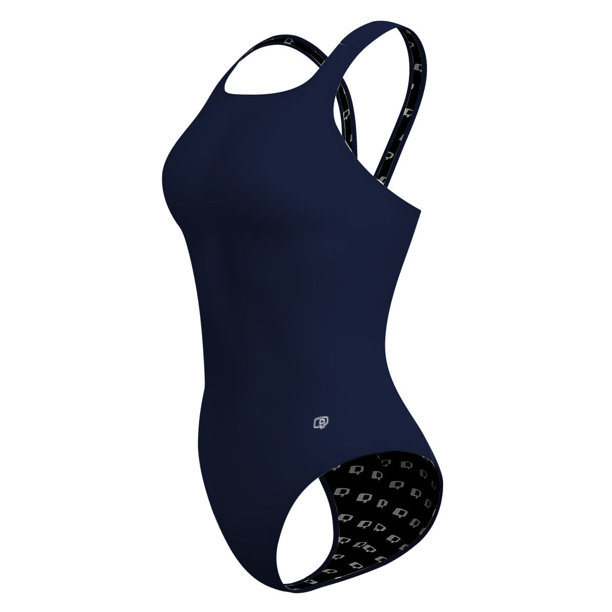 Solid Navy - Solid Classic Strap Swimsuit