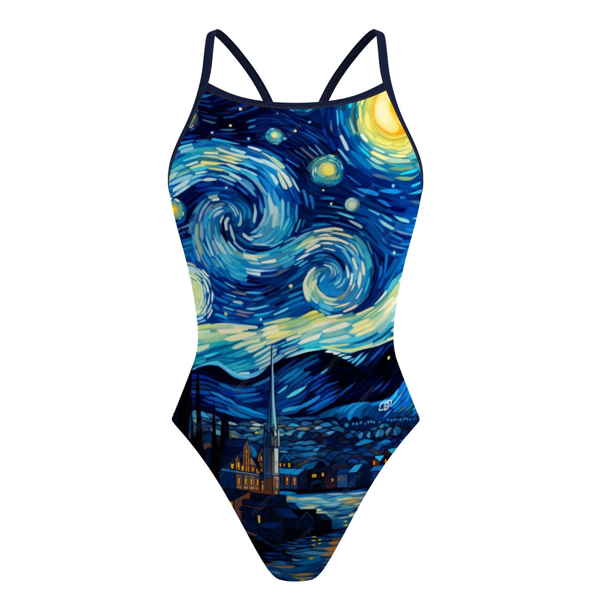 Noche estrellada - Skinny Strap Swimsuit