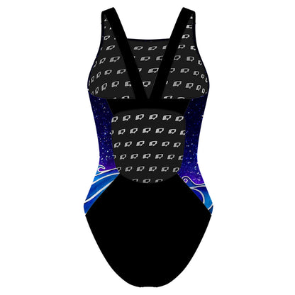 Enchanted Seas - Black - Classic Strap Swimsuit