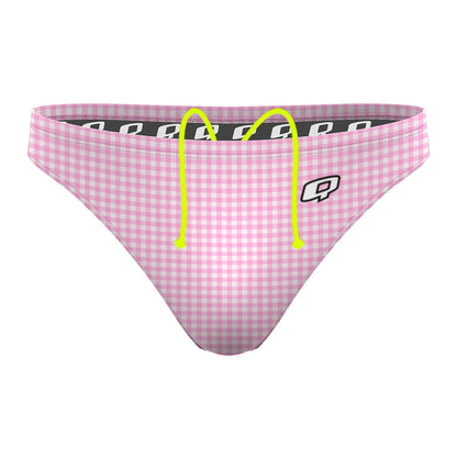 Pink Plaid - Waterpolo Brief Swimsuit