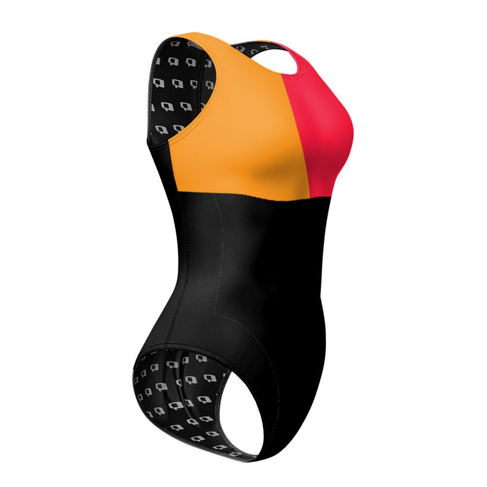 Tricolor Black, Orange and Red Waterpolo