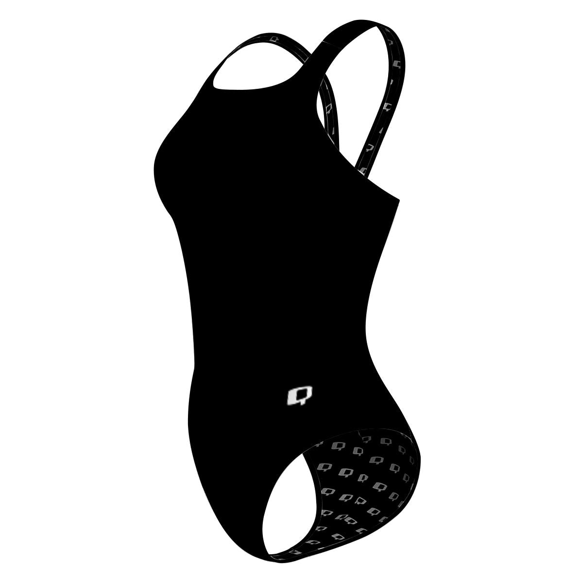Solid Black - Classic Strap Swimsuit