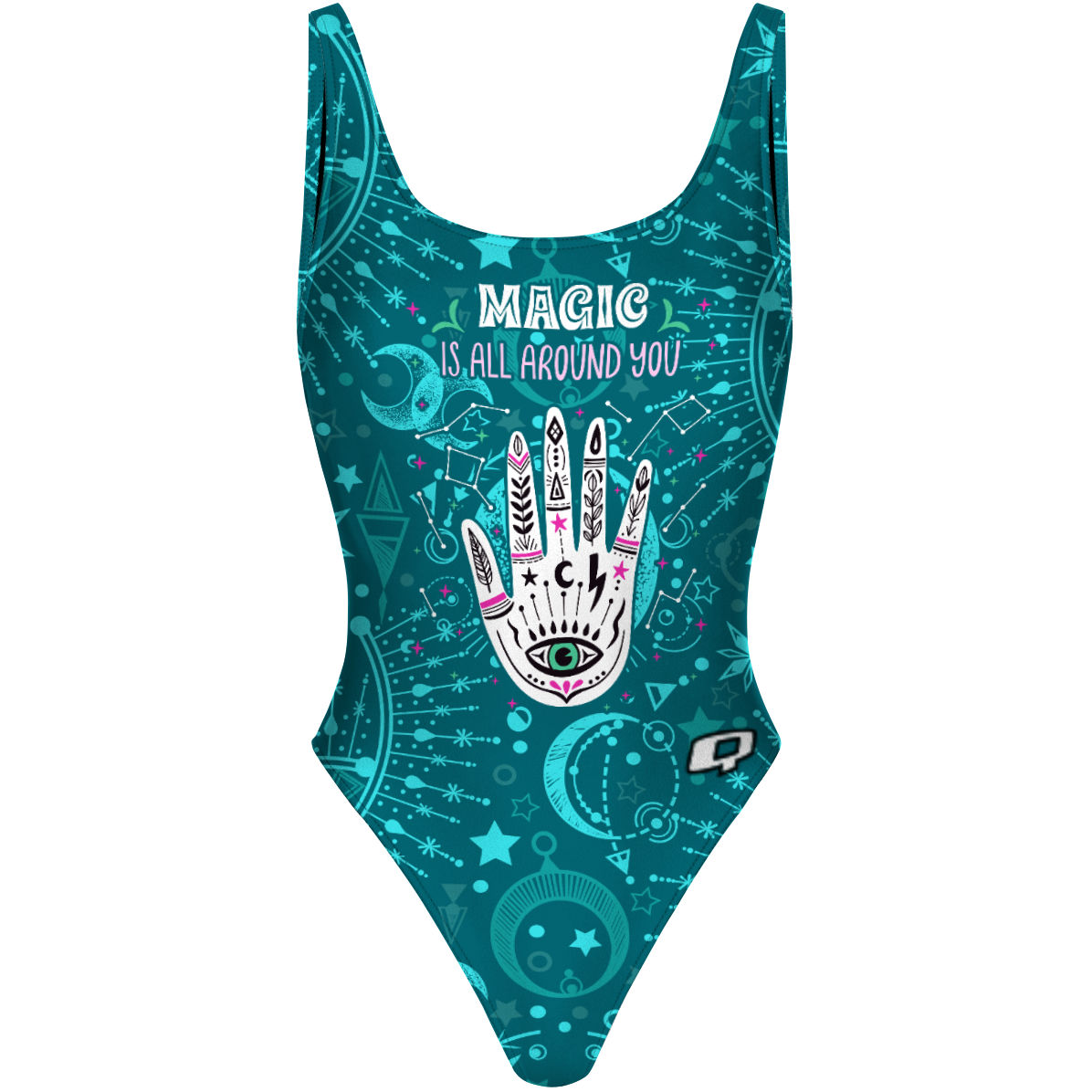 Magic Is All Around You - High Hip One Piece Swimsuit
