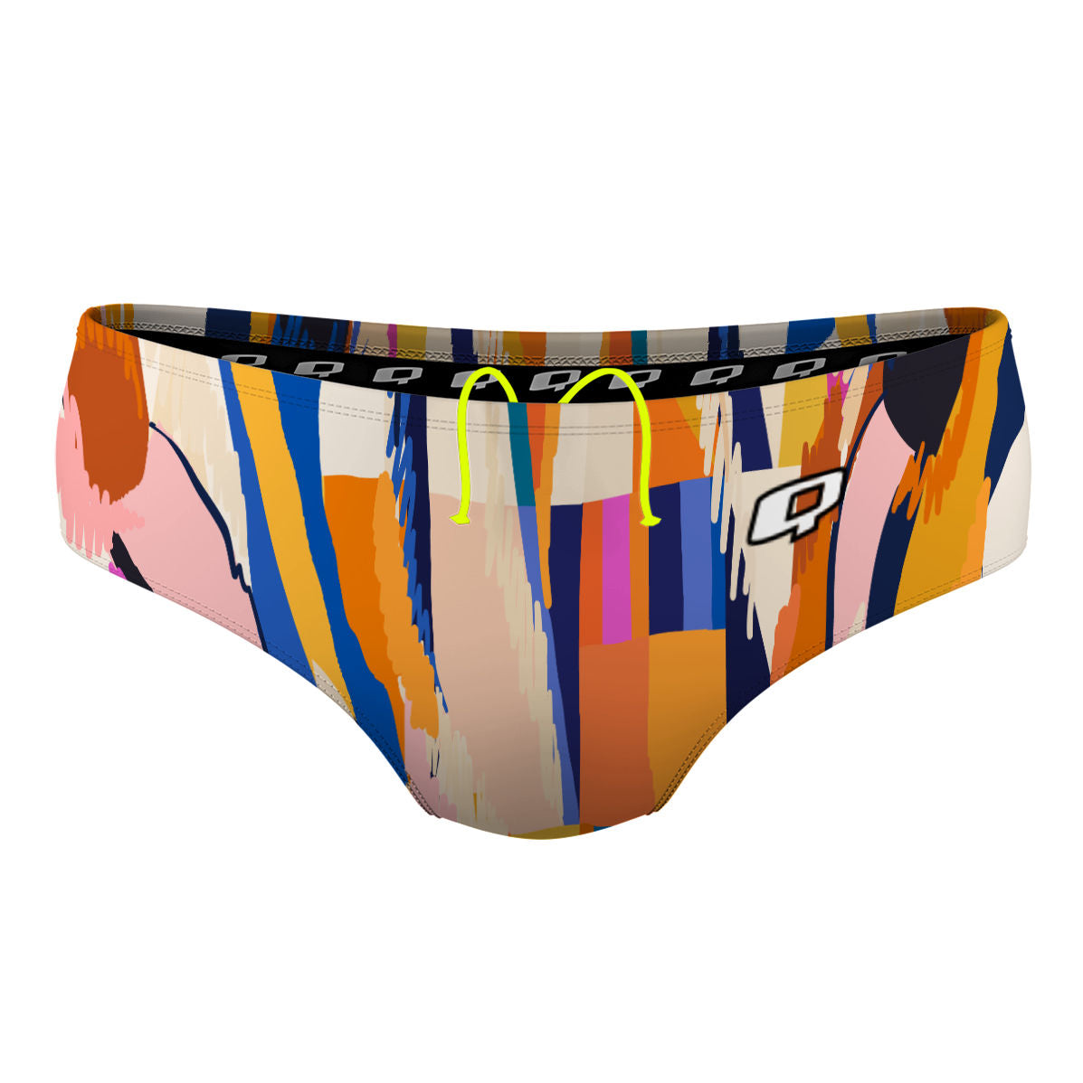 Sunset Orange Squares - Classic Brief Swimsuit