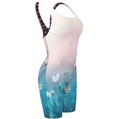 Delicate Flowers - Classic Strap Long Knee Women Jammer