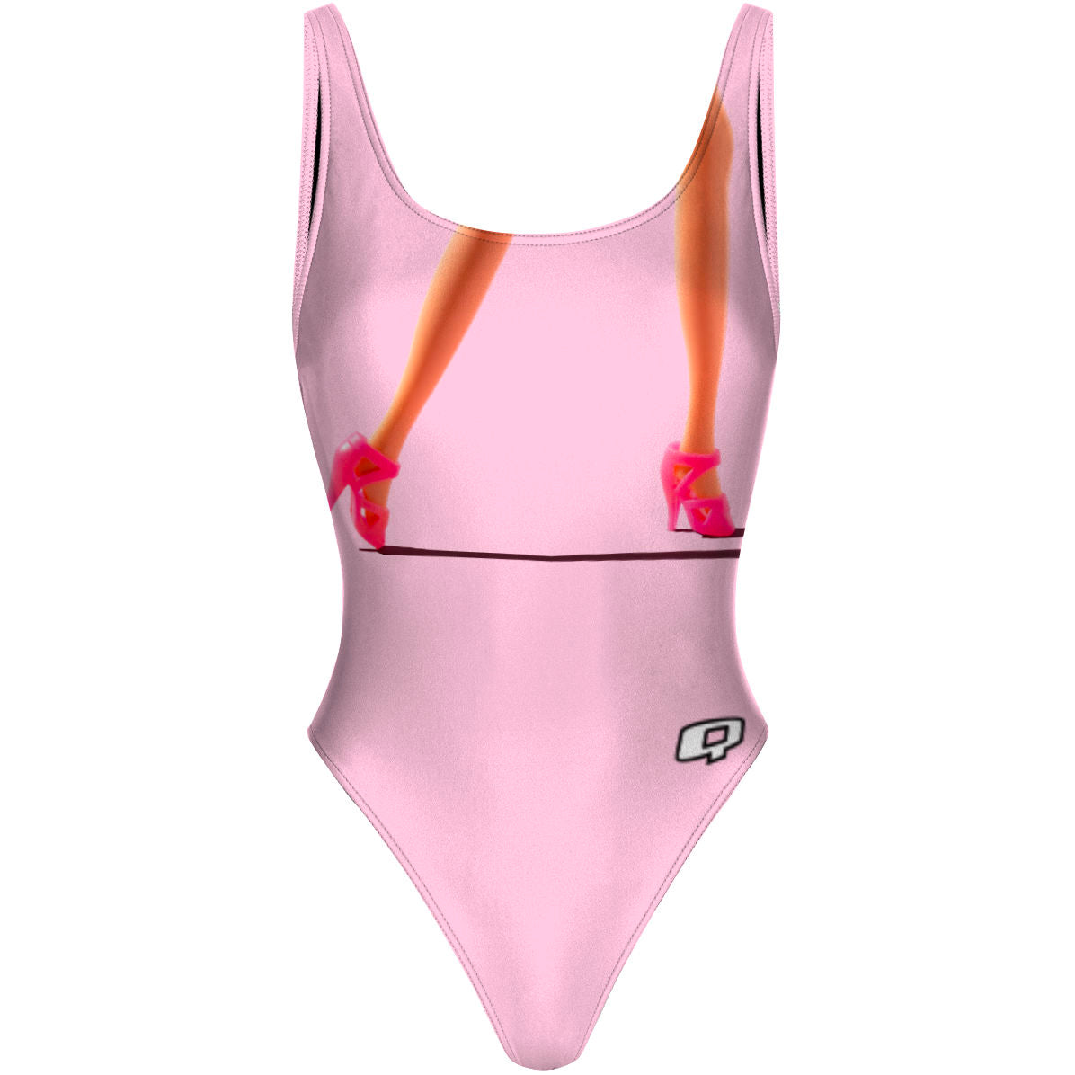 Pink legs for days - High Hip One Piece Swimsuit