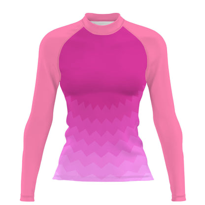 Pink Waves - Women's Surf UPF50+ Long Sleeve Rash Guard