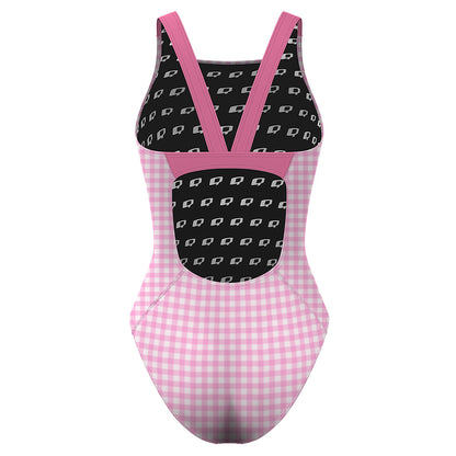 Pink Plaid - Classic Strap Swimsuit