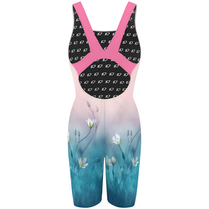Delicate Flowers - Classic Strap Long Knee Women Jammer