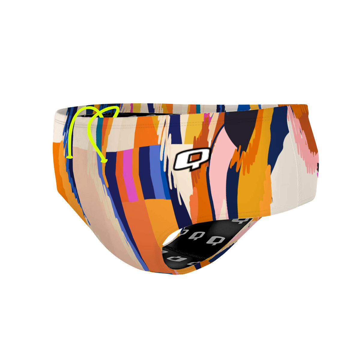 Sunset Orange Squares - Classic Brief Swimsuit