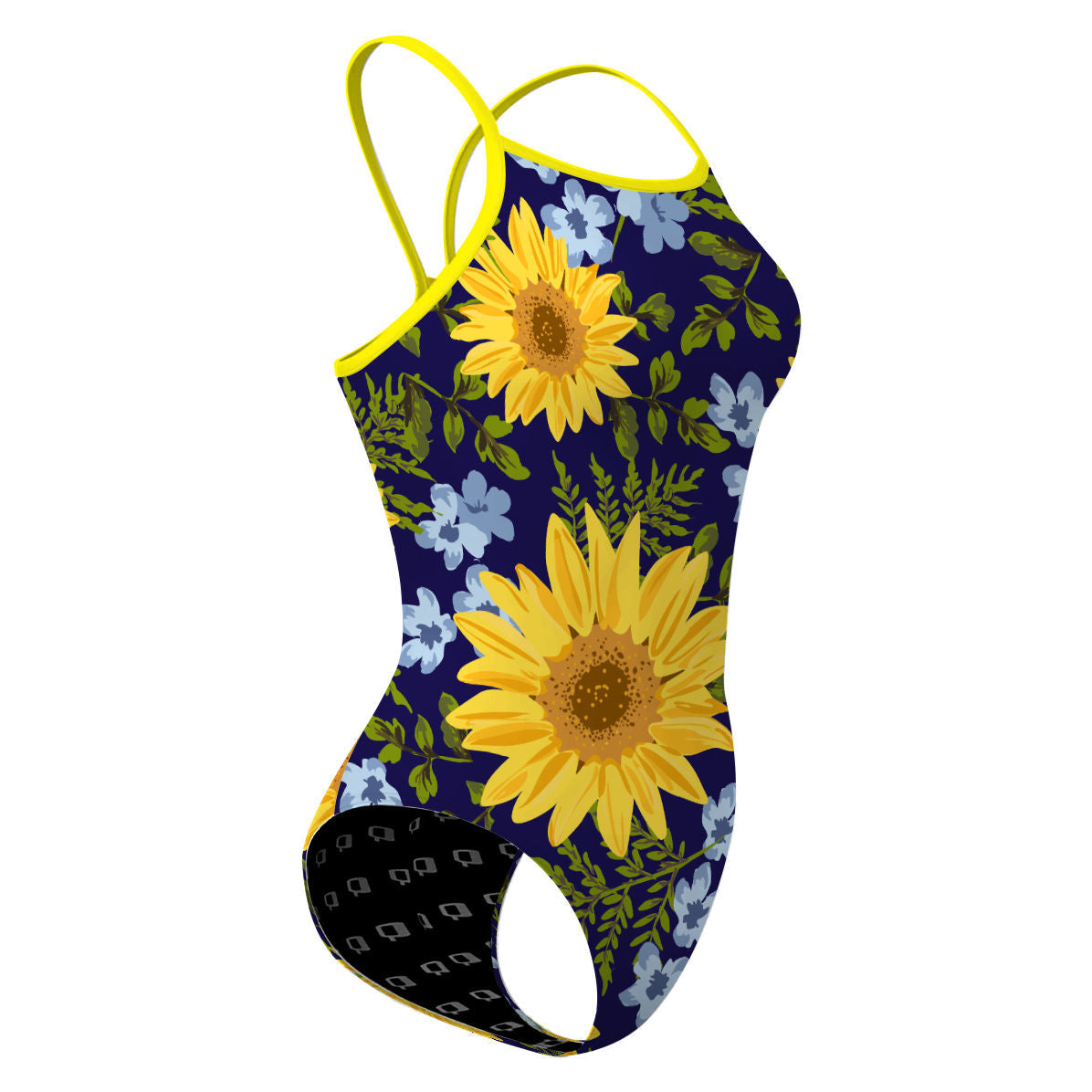 Blue Sunflower - Skinny Strap Swimsuit