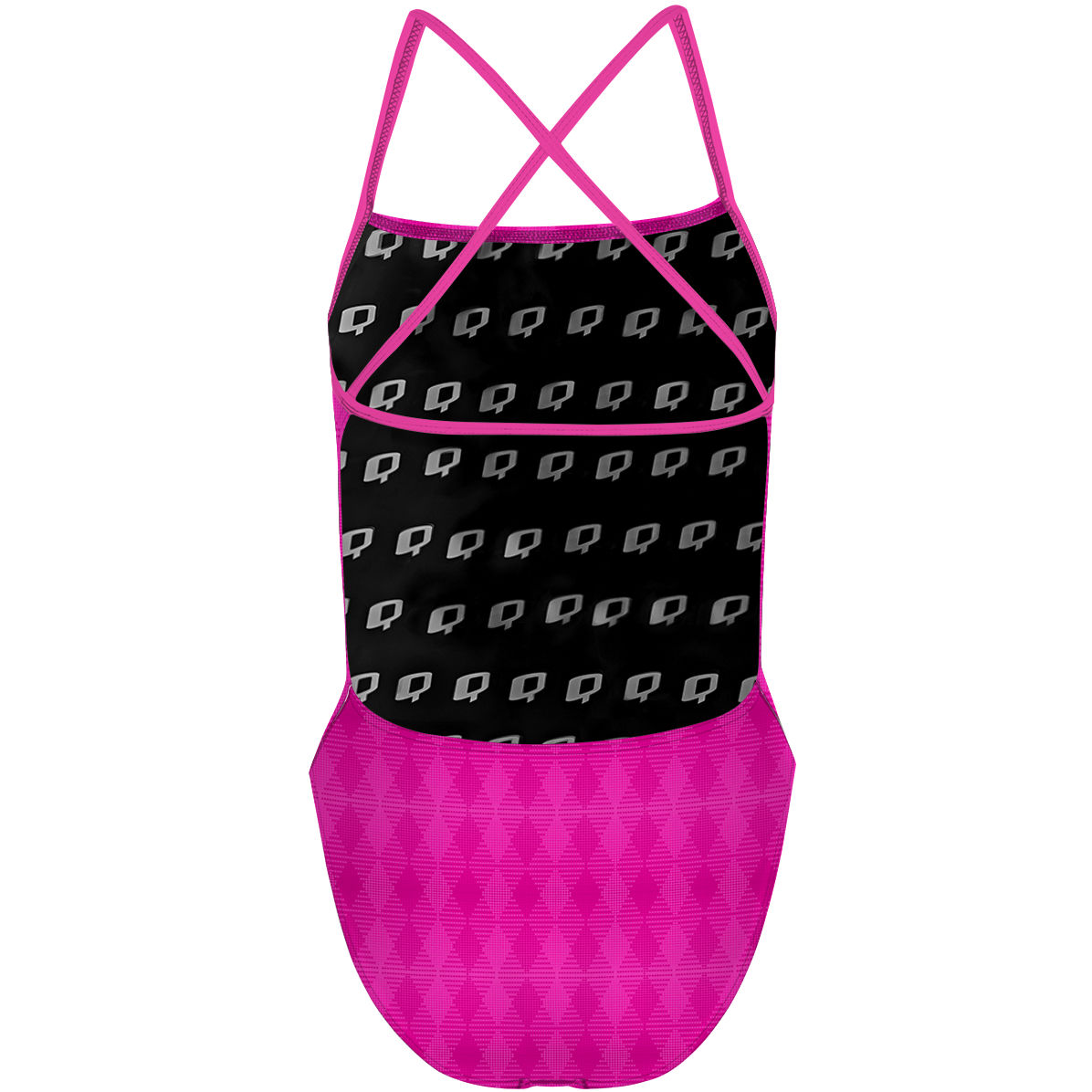 Hot Pink Plaid - "X" Back Swimsuit