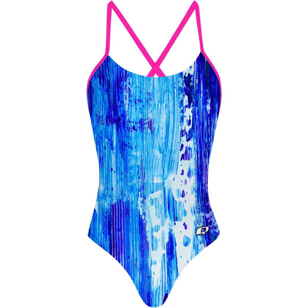 Spring Rain - Tieback One Piece Swimsuit