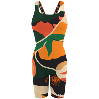 Abstract Nature - Classic Strap Long Knee Women Jammer