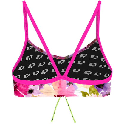 Watercolor Flowers - Bandeau Bikini Top