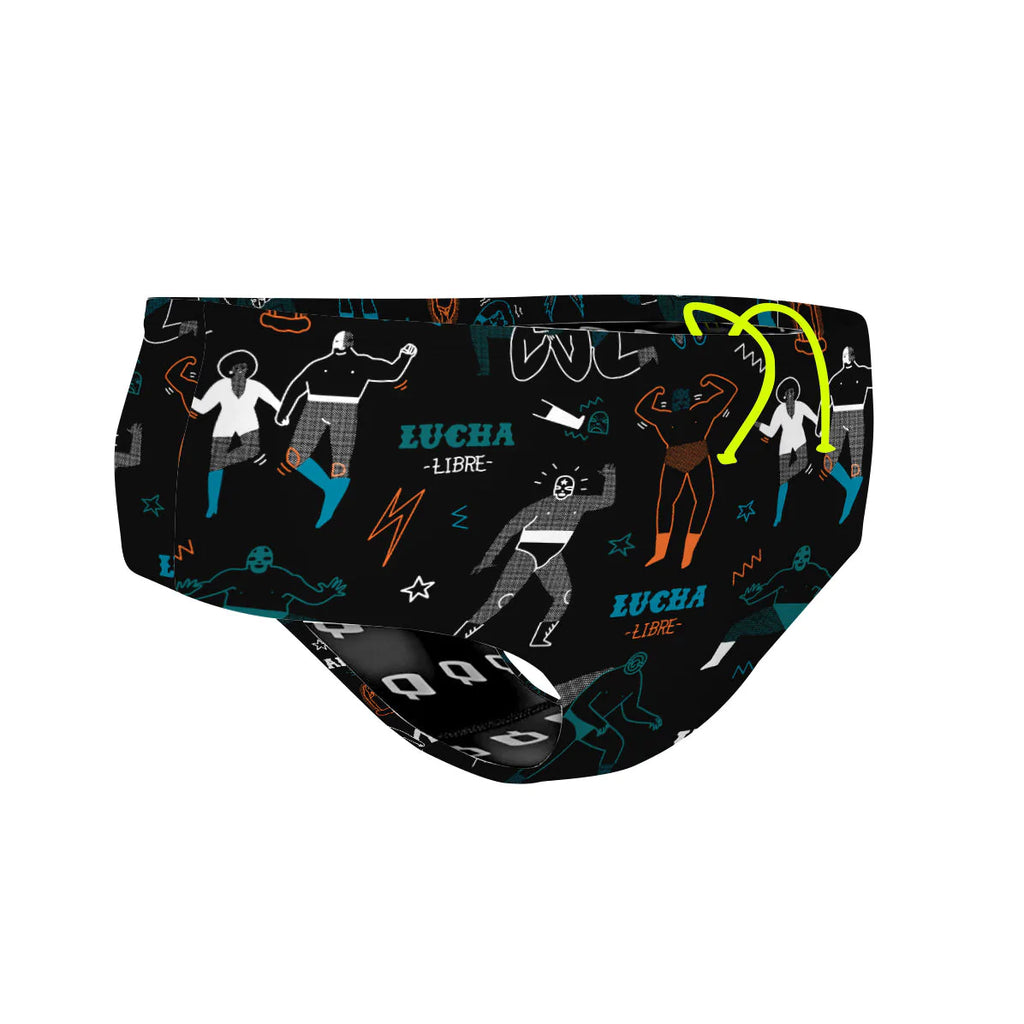 Wrestling Drawings - Classic Brief Swimsuit