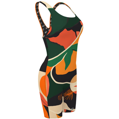 Abstract Nature - Classic Strap Long Knee Women Jammer