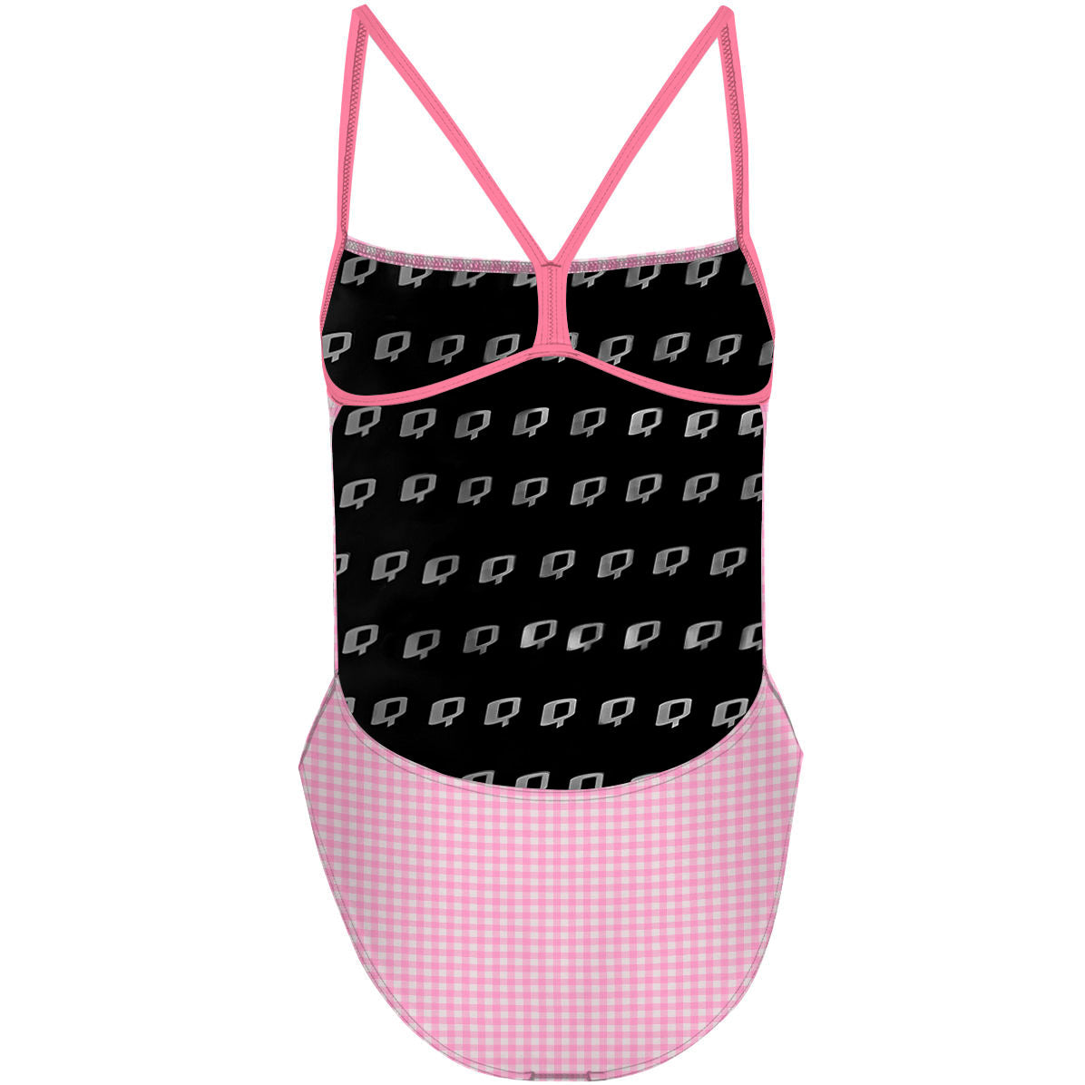 Pink Plaid - "Y" Back Swimsuit