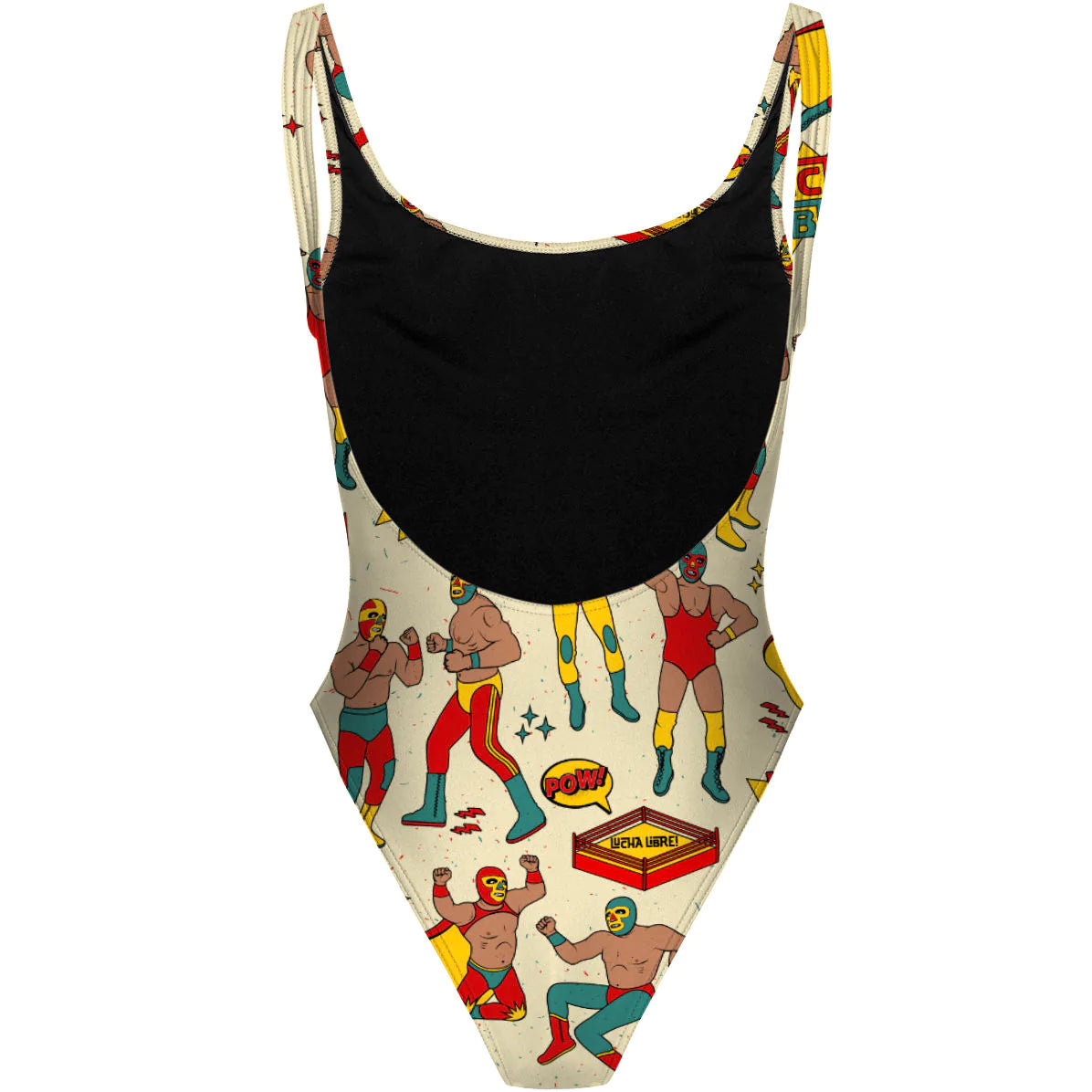 Lucha Libre - High Hip One Piece Swimsuit