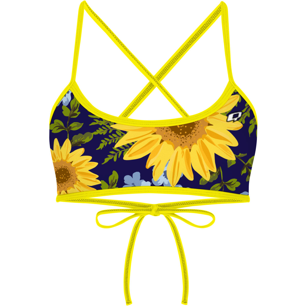 Blue Sunflower -  Ciara Tieback Bikini Top