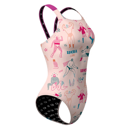 Wrestling Drawings - Classic Strap Swimsuit