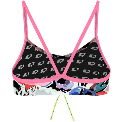 Floral Splash - Bandeau Bikini Top