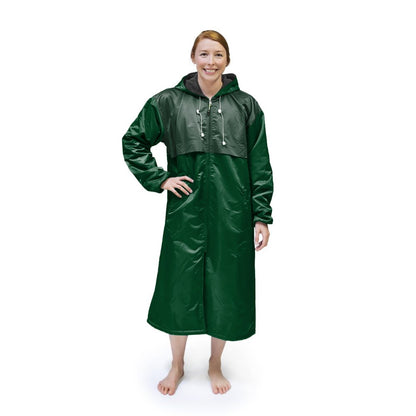 Dark Green Solid Parka
