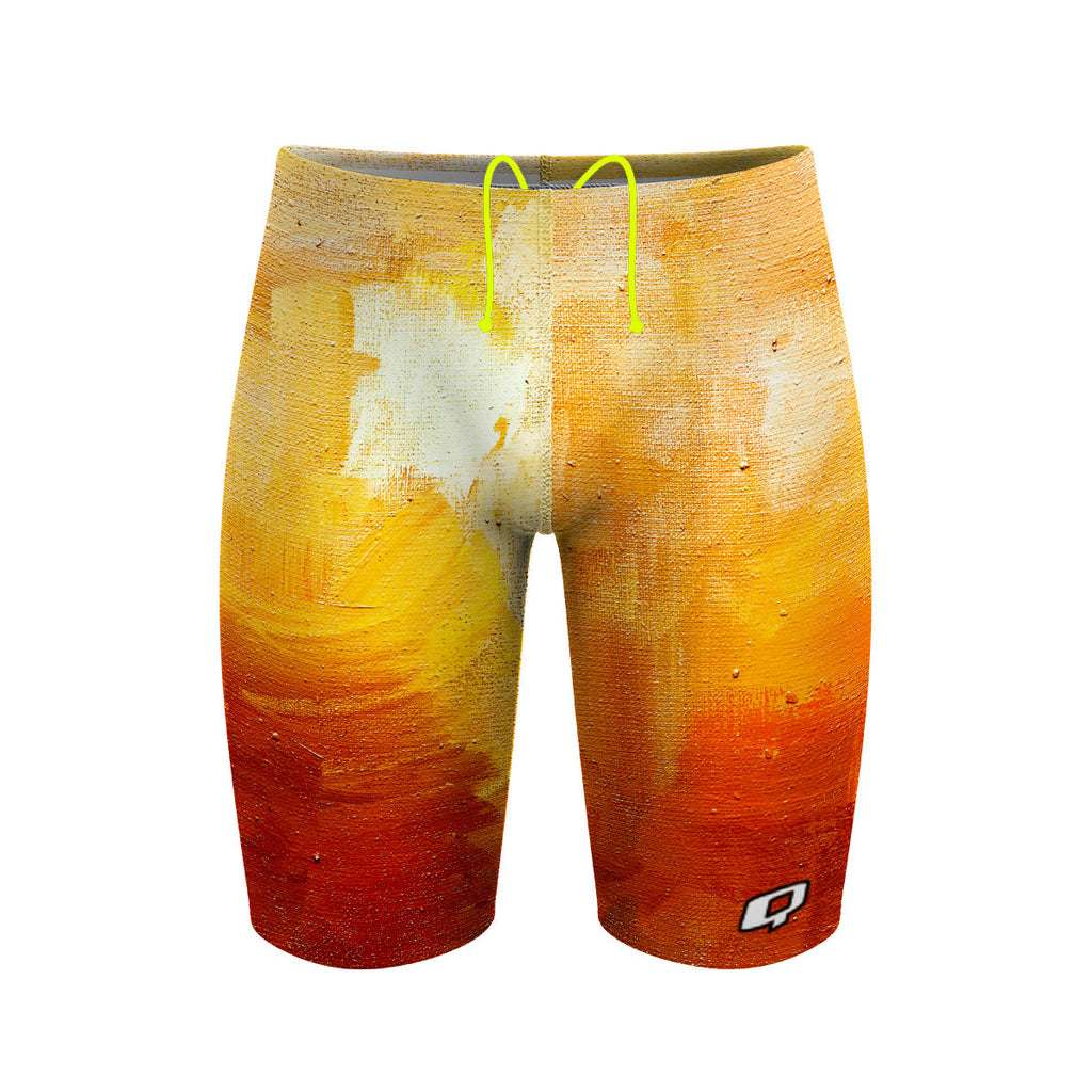 Yellow Brush Strokes - Jammer Swimsuit