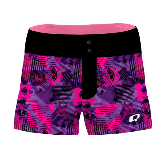 Black Urban Stars Women Board Shorts