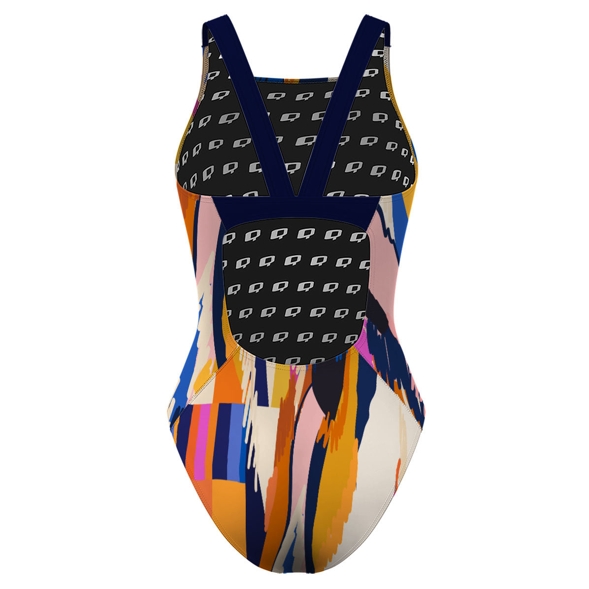 Sunset Orange Squares - Classic Strap Swimsuit