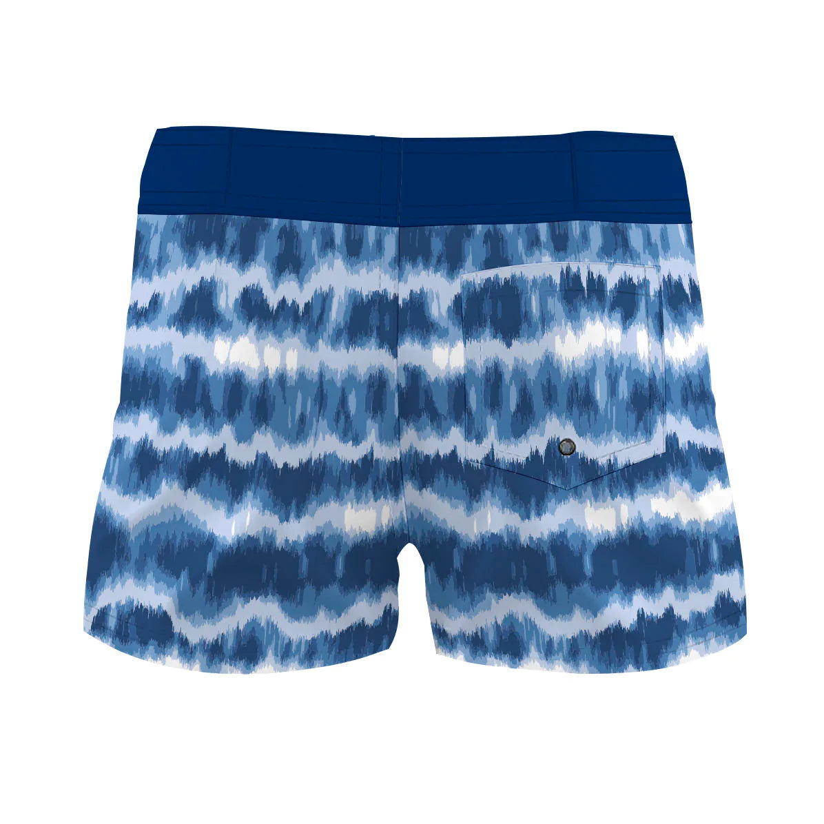 Navy Blue Tye Dye Stripes - Women Board Shorts