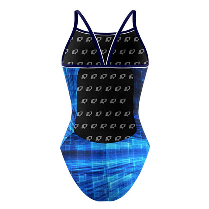 Oblique Blue - Sunback Tank