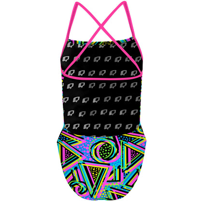 Purple 80s - "X" Back Swimsuit