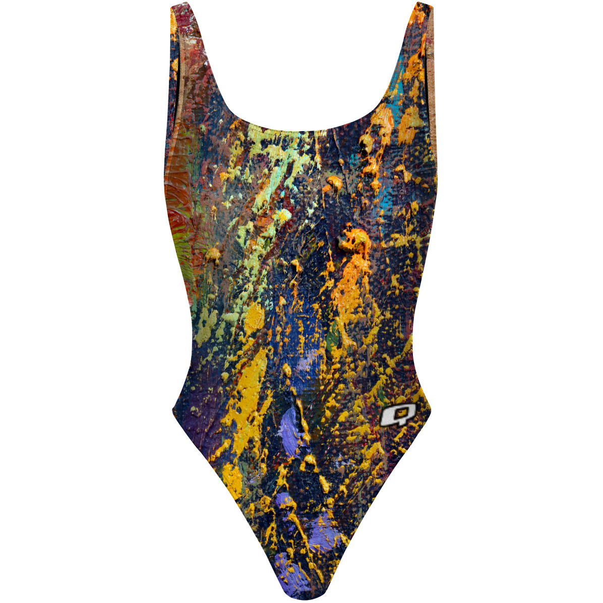 Paint Splatter - High Hip One Piece Swimsuit