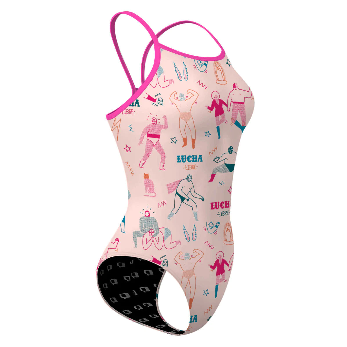Wrestling Drawings - Skinny Strap Swimsuit