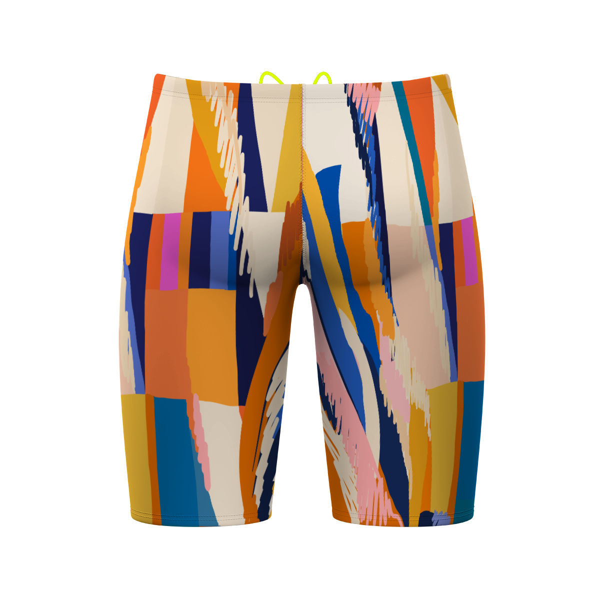 Sunset Orange Squares - Jammer Swimsuit