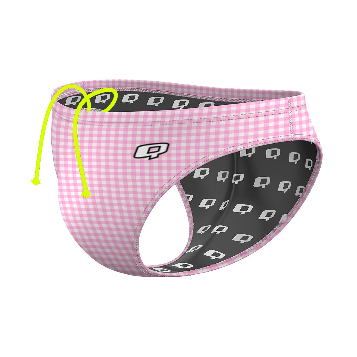 Pink Plaid - Waterpolo Brief Swimsuit
