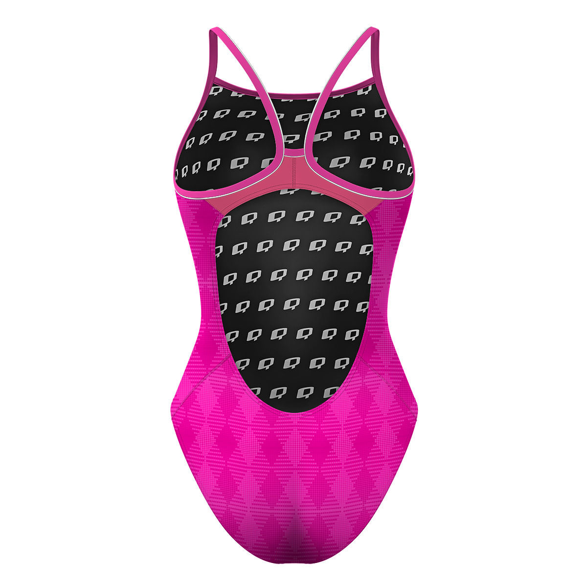 Hot Pink Plaid - Skinny Strap Swimsuit