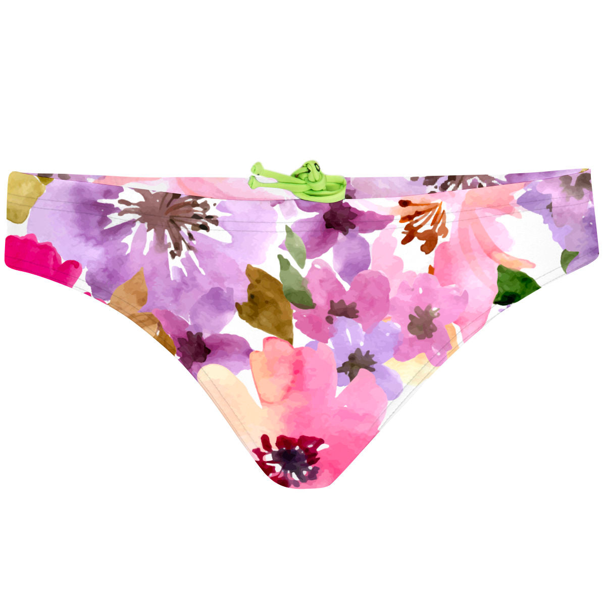 Watercolor Flowers - Bandeau Bikini Bottom