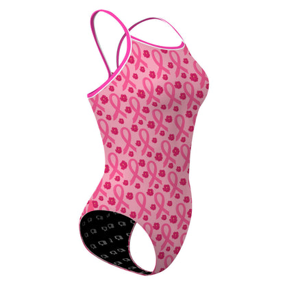 Pink Ribbon - Skinny Strap Swimsuit