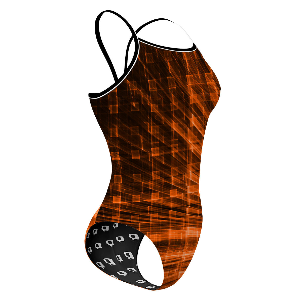 Fractal Flame - Sunback Tank Swimsuit